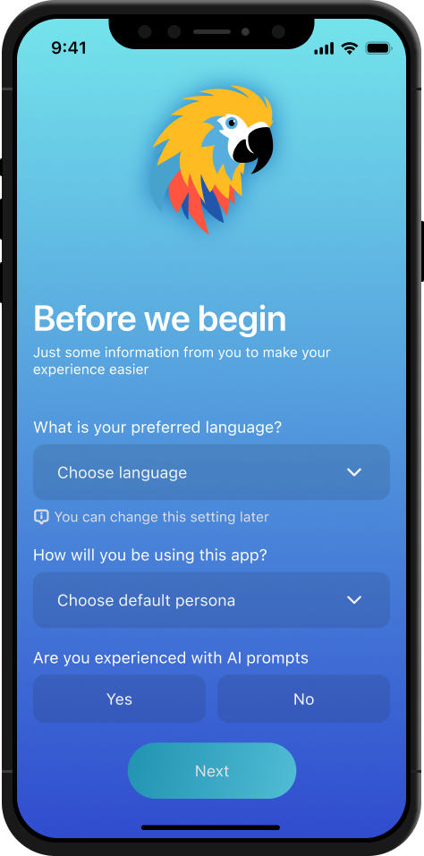 Creating an account